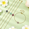 Natural Mixed Gemstone Beaded Link Bracelets BJEW-JB11246-1