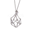Crystal Holder Cage Necklace X-NJEW-JN04585-2