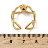 316 Stainless Steel with Natural Mixed Gemstone Cuff Rings RJEW-Z098-01G-01-5