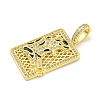 Brass Micro Pave Cubic Zirconia Pendants KK-K354-16G-G-2
