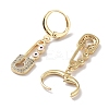 Real 18K Gold Plated Brass Dangle Leverback Earrings EJEW-L269-016G-03-2