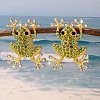 Alloy & Rhinestone Stud Earrings FS-WG98FAE-01-2