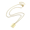 Birthday Flower 304 Stainless Steel Pendant Nacklaces For Women STAS-S124-03G-08-2