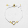 Adjustable Cotton Cord Slider Bracelets WGB6805-01-1