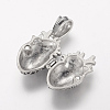 304 Stainless Steel Locket Pendants X-STAS-P137-19AS-3