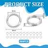 500Pcs Non-Tarnish 304 Stainless Steel Split Rings STAS-UN0065-26P-02-3