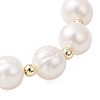 Natural Cultured Freshwater Pearl Round Beaded Stretch Bracelets for Women BJEW-JB12126-4