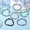 Natural & Synthetic Mixed Gemstone Chips Beaded Stretch Bracelets for Women BJEW-JB10046-2