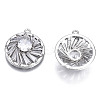 Brass Clear Cubic Zirconia Pendants ZIRC-S069-006P-2