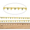 Handmade Faceted Natural Malachite Beaded Chains CHC-L050-01G-11-2