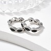 Brass Micro Pave Cubic Zirconia Huggie Hoop Earrings EJEW-K083-34P-A-4