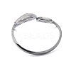 304 Stainless Steel Hollow Butterfly Wing Open Cuff Rings for Women RJEW-M024-02P-3