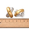 304 Stainless Steel Two Tone Stud Earrings LS-EJEW-G422-04GP-02-3