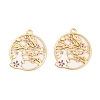 Rack Plating Alloy Enamel Pendants FIND-A040-05A-02G-1