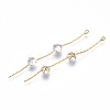 Brass Micro Cubic Zirconia Chain Tassel Big Pendants X-KK-N231-32-NF-2