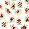 16Pcs 4 Styles Alloy Enamel Pendants ENAM-FS0001-69-3