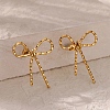 304 Stainless Steel Stud Earrrings EJEW-U065-01B-G-1