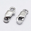 Anti-Tarnish Rhodium Plated 925 Sterling Silver Lobster Claw Clasps STER-K167-075A-P-1