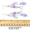 Brass Heart Dangle Earrings EJEW-FS00044-2