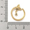 Brass Micro Pave Clear Cubic Zirconia Glass Pendants KK-S386-16G-3