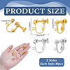 60Pcs 2 Colors Rack Plated Brass Screw Clip-on Earring Findings KK-ME0001-86-2