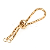 2MM Adjustable Brass Box Chain Bracelet Slider Bracelet Making KK-K374-04G-2