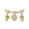 Brass Pave Cubic Zirconia Pendants KK-M287-05G-C-1