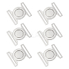 6 Sets Zinc Alloy Side Release Buckles FIND-BC0019-63P-1