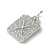 Rack Plating Brass Micro Pave Clear Cubic Zirconia Charms KK-G501-01X-P-2