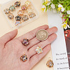 40Pcs 10 Color Glass Pendants PALLOY-AB00197-3