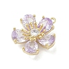 Brass Micro Pave Cubic Zirconia Pendants KK-S514-02D-G-2