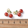 Brass Enamel Charms KK-D336-06G-04-3