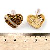 Brass Micro Pave Cubic Zirconia Leopard Stud Earrings EJEW-U055-13A-G-3