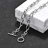 Non-Tarnish Unisex 304 Stainless Steel Figaro Chain Necklaces X-NJEW-H215-03P-3