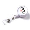 Stethoscope Pattern Glass Retractable Badge Reel AJEW-F041-02B-1