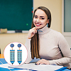 4 Pairs 4 Colors Alloy Enamel Pencil Dangle Stud Earrings for Teachers' Day EJEW-AN0004-86-4