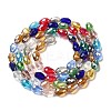 Electroplate Glass Beads Strands X-EGLA-D015-12x8mm-38-2