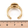Hollow Heart 304 Stainless Steel Cuff Ring Components SA-CBA82C8-02B-G-3