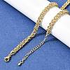 Brass Wheat Chains Necklaces for Women NJEW-B157-21G-3