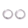Non-Tarnish 304 Stainless Steel Twist Rope Shape Hoop Earrings for Women EJEW-I278-01B-P-1