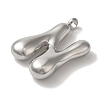 Non-Tarnish 304 Stainless Steel Pendants STAS-M017-08P-15-2