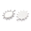 Non-Tarnish 304 Stainless Steel Pendant Cabochon Settings STAS-T065-90P-2