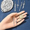 60Pcs 6 Styles Tibetan Style Alloy Big Pendants TIBEP-FS0001-26-7