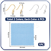 2 Colors 925 Sterling Silver with Clear Cubic Zirconia Earring Hooks STER-UN0001-30-4
