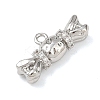 Brass Micro Pave Clear Cubic Zirconia Pendants KK-G545-11P-2