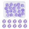 20Pcs Transparent Spray Painted Glass Beads GLAA-FS0002-40A-1