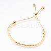 Adjustable Brass Bolo Bracelets BJEW-P218-05G-1