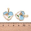 304 Stainless Steel & Enamel Pendants STAS-T072-74A-G-3