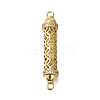 Rack Plating Brass Micro Pave Cubic Zirconia Hollow Column Links Connector Charms ZIRC-F142-50B-G01-1