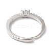 Rack Plating Brass Clear Cubic Zirconia Constellation Adjustable Rings for Women RJEW-S407-08P-09-3